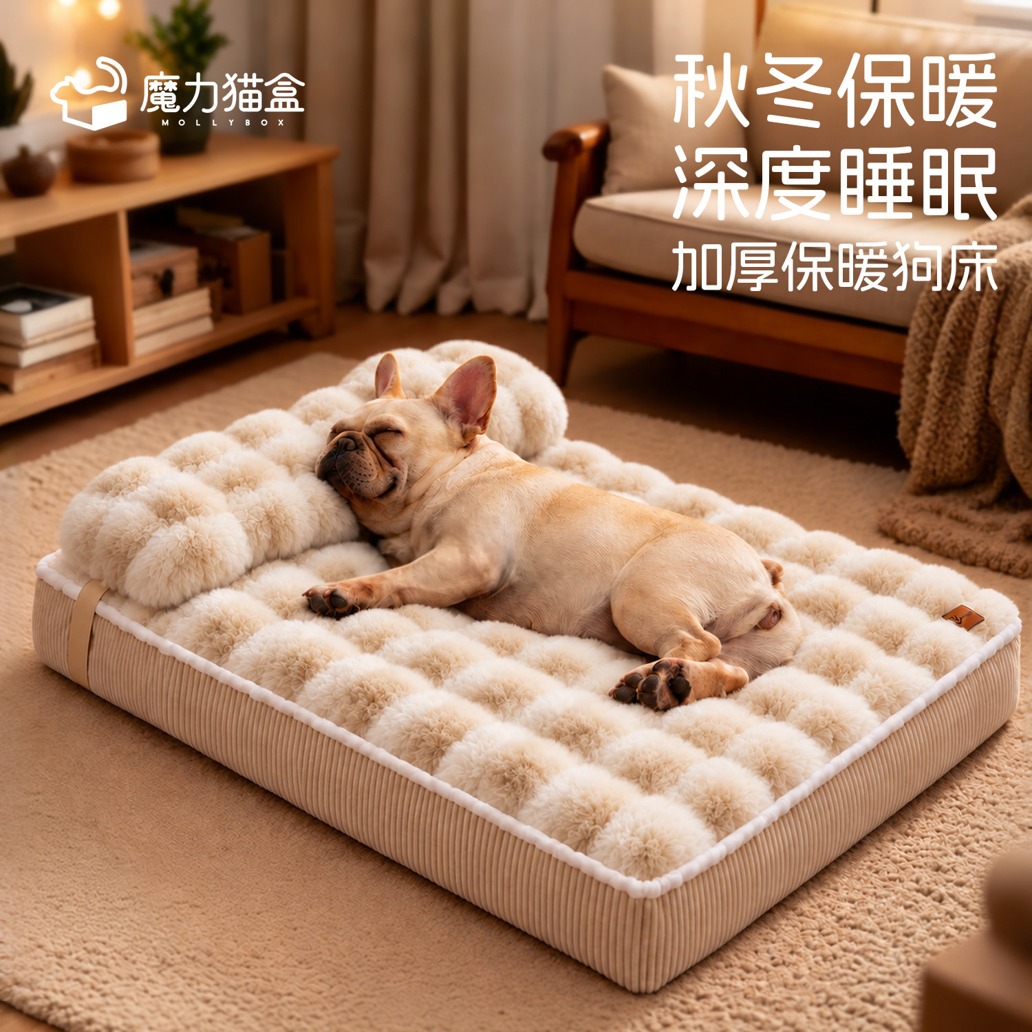 狗垫子冬季保暖加厚可拆洗中大型犬四季通用睡觉专用狗床宠物狗窝