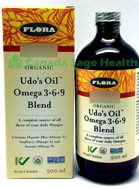 加拿大Flora UDO Omega369欧米茄油液体黄金油 500ml
