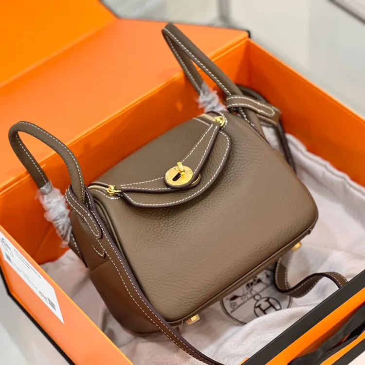 琳迪包牛皮新款mini枕头包医生药箱包斜挎包女通勤医生真皮单肩包