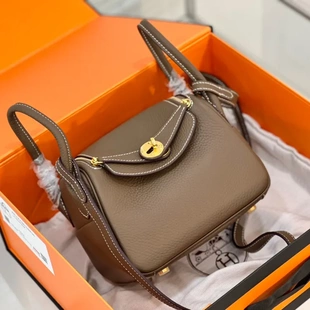 琳迪包牛皮新款mini枕头包医生药箱包斜挎包女通勤医生真皮单肩包