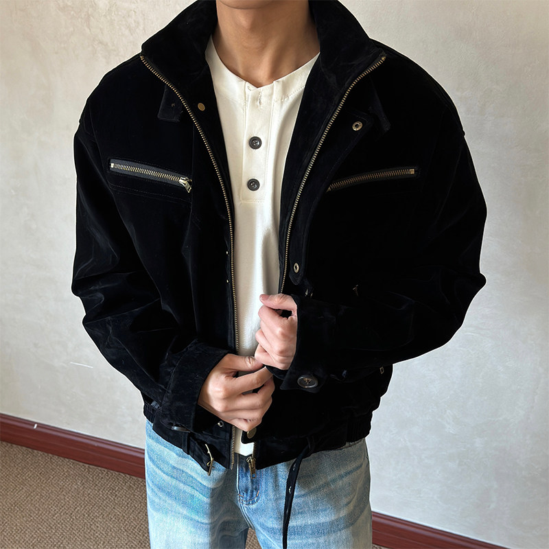 布老哥Blog美式复古解构哈灵顿立领夹克小版型短宽显高外套W653,男装,夹克,淘宝优惠券,粉丝福利购,淘宝优惠卷