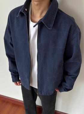 布老哥Blog春季美式复古水洗底特律百搭clf显高哈灵顿外套W397