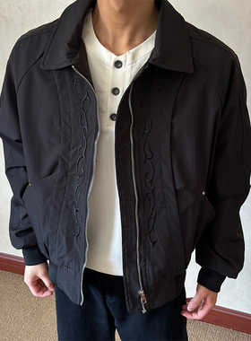 布老哥Blog美式复古刺绣活页解构外套百搭cleanfit短宽夹克W650