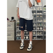 布老哥Blog空气层320G短裤 宽松透气M字母印花运动五分裤 夏DK143