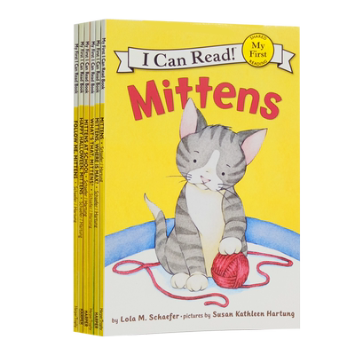 【赠音频】Mittens小手套全套6册 英文原版小猫咪儿童 幼儿园绘本i can read my first分级读物阅读初级 icanread英语图画故事书