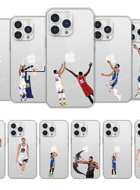 透明软壳 勇士队库里手机壳适用iPhone1654321proxsmaxmini苹果876plusrvivox90spro+s1765eiqoo11sz8neo8pro