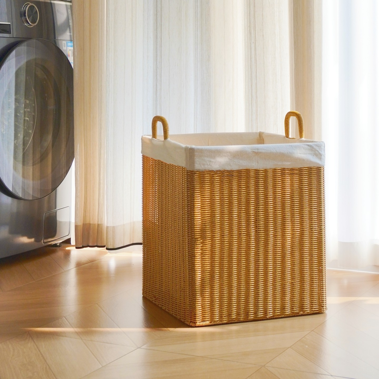 美式轻奢脏衣篓家用脏衣篮高颜值衣服收纳筐洗衣篮仿藤编脏衣筐,收纳整理,脏衣篮,淘宝优惠券,粉丝福利购,淘宝优惠卷