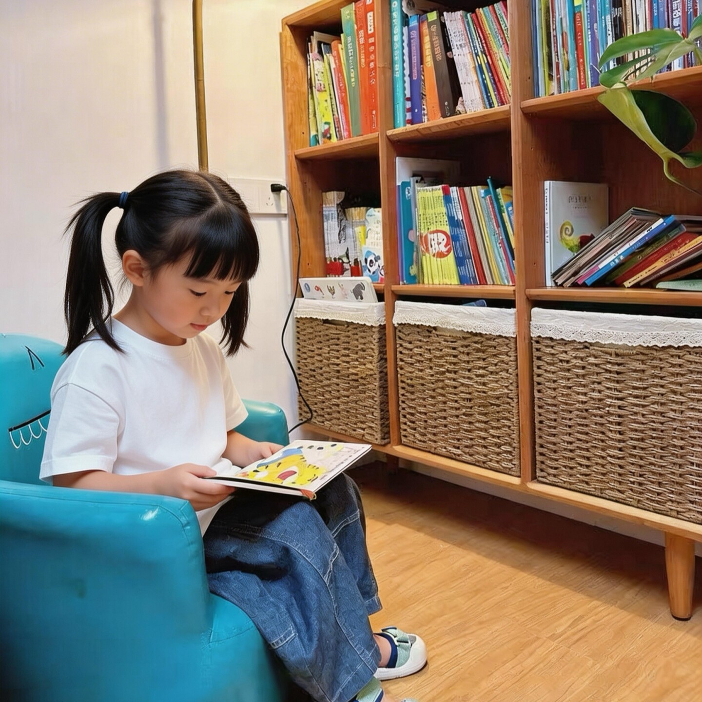 书架整理收纳筐格子柜儿童玩具书本收纳篮定制书柜开放格收纳盒