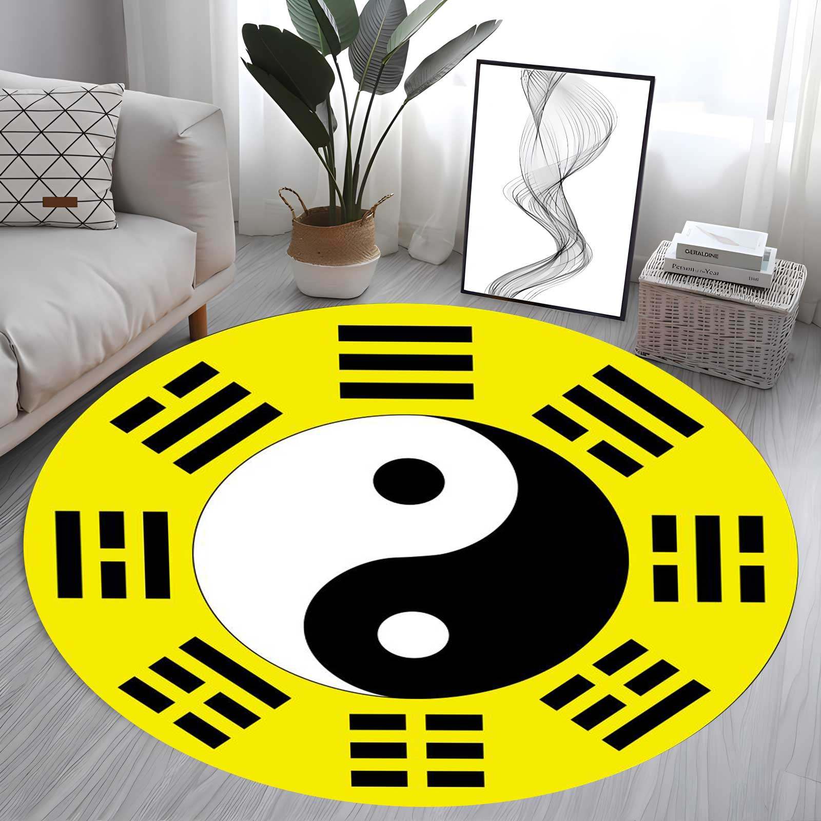 客厅圆形阴阳太极八卦图地毯