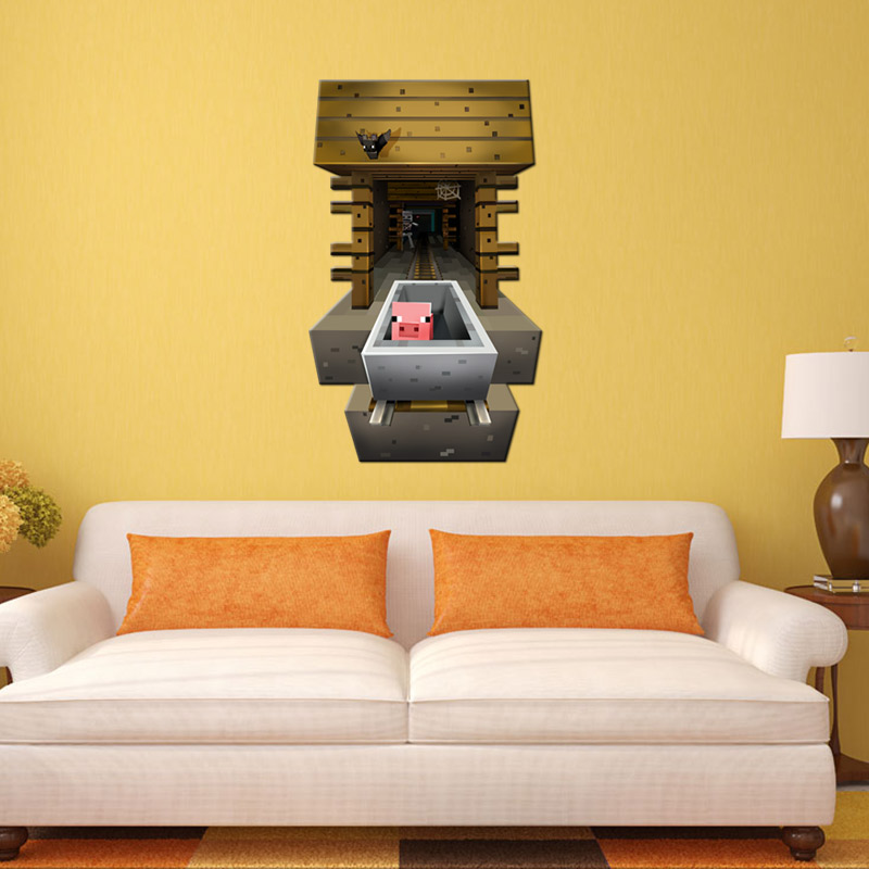 2022我的世界 minecraft 史蒂夫小黑苦力怕儿童卧室装饰自粘墙贴