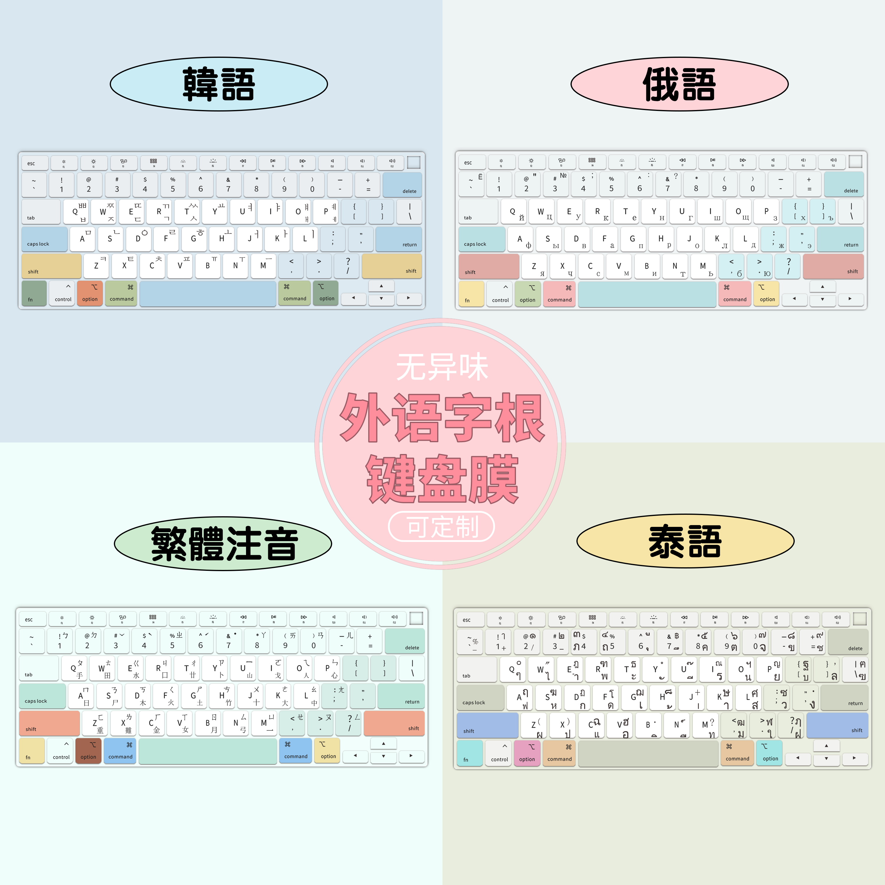 新课笔记本键盘膜定制语言原创