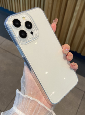 简约透明适用于iPhone17promax苹果16手机壳15全包14mini新款13防摔12男pm女x的xr保护套xsmax软11壳直边plus