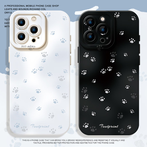 雪地脚印适用iphone17手机壳