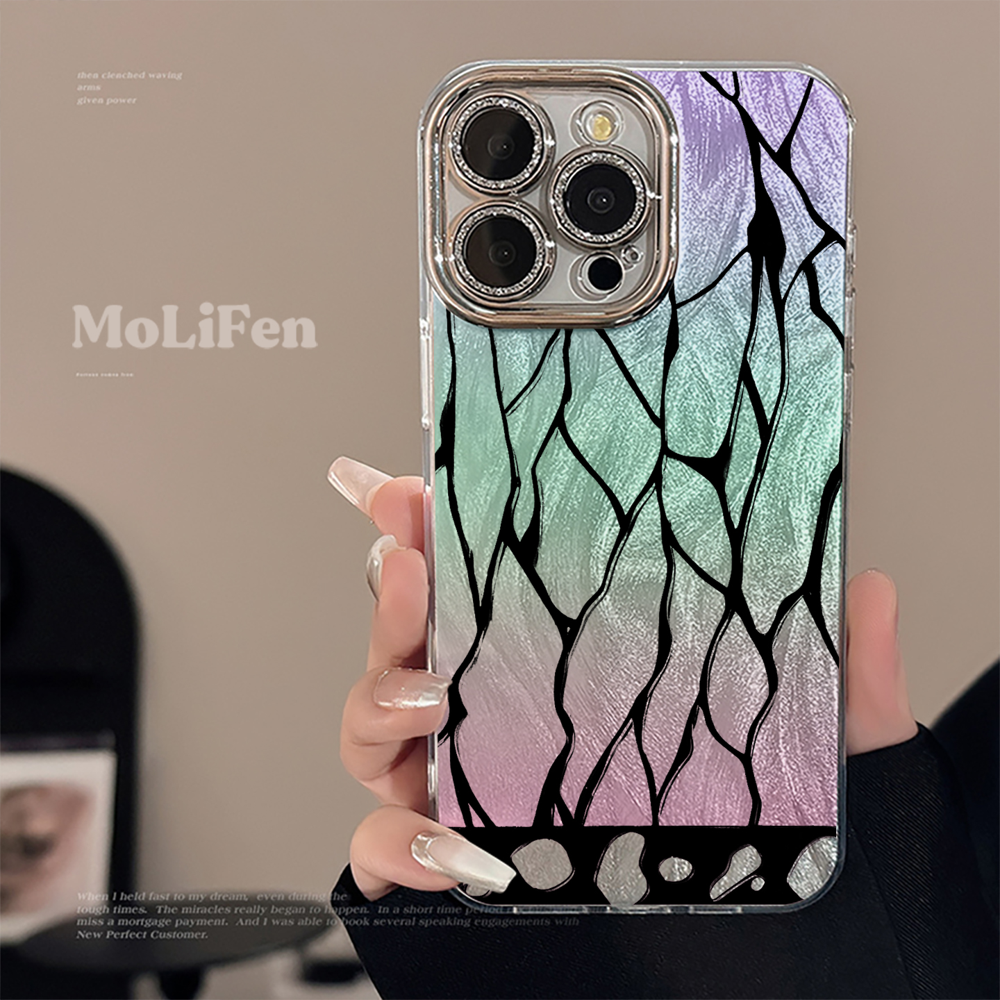 鬼灭之刃手机壳适用苹果17蝴蝶刃