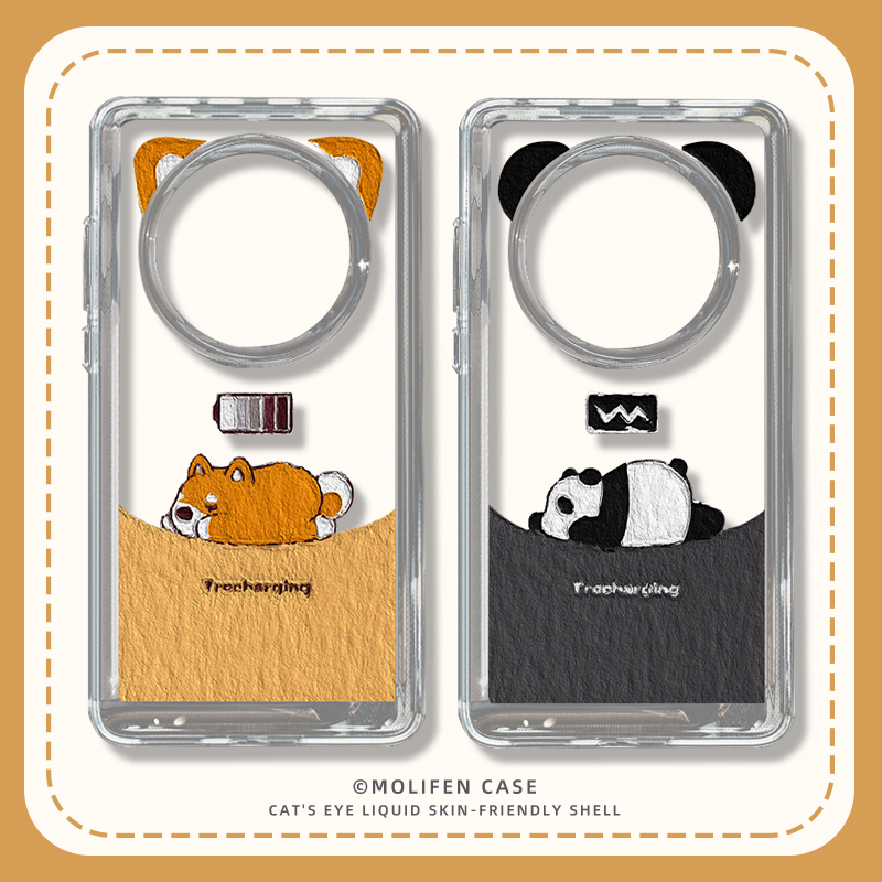 适用于华为手机壳卡通情侣可爱