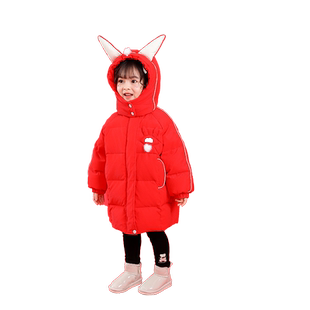 【年服系列】女童新年羽绒服冬季2026新款儿童免洗皮小童加厚外套