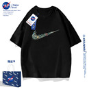 纯棉宽松休闲青少年学生体恤 2024新款 t恤男夏季 NASA联名潮牌短袖