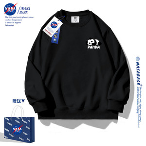 NASA联名熊猫卫衣春秋季男女款2023新款潮流爆款宽松圆领潮牌外套