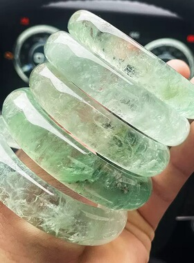 2025年新款水晶绿萤石手镯送家人朋友节日礼物实拍