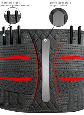 Lumbar Waist Supporting Brace Weightlifting Belt钢板支撑护腰