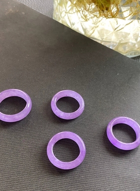 紫色指环水晶女食指戒紫色玉石指环九紫离火高级感小众设计轻奢