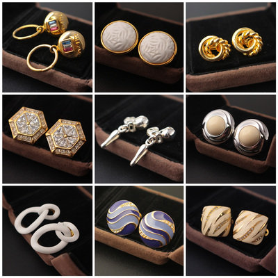 monet莫奈vintage中古耳夹耳饰