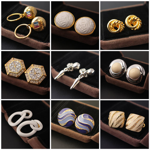 monet莫奈vintage中古耳夹耳饰
