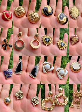 地球脑袋|vintage西洋古董首饰KF.ST.John.KJL.CINER.OREAN耳夹ej