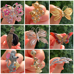 地球脑袋vintage西洋中古饰品NAPIER Disney跳跳虎鹦鹉蝴蝶海豚xz