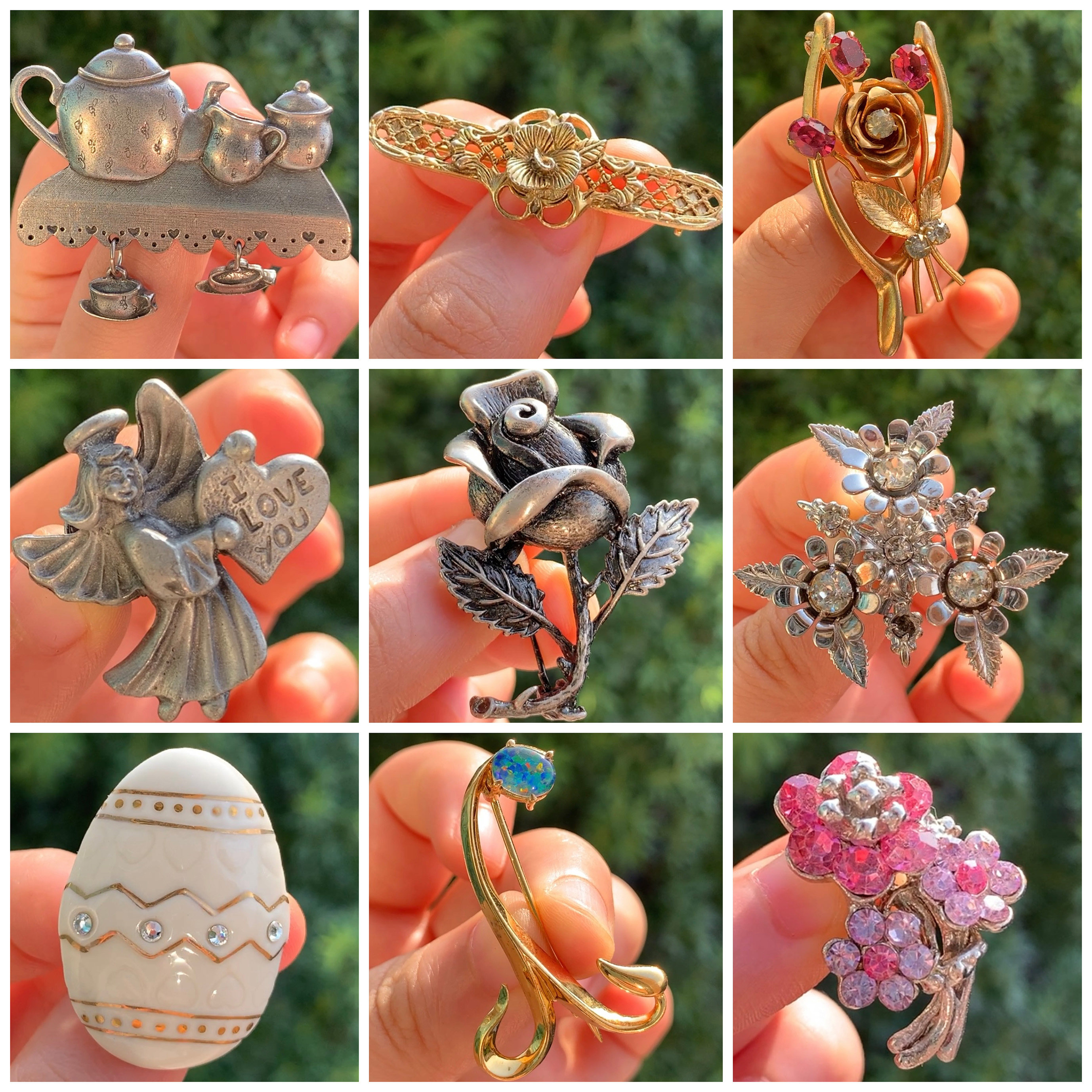 地球脑袋vintage西洋中古饰品LENOX TRIFARI CORO CAMCO胸针xz