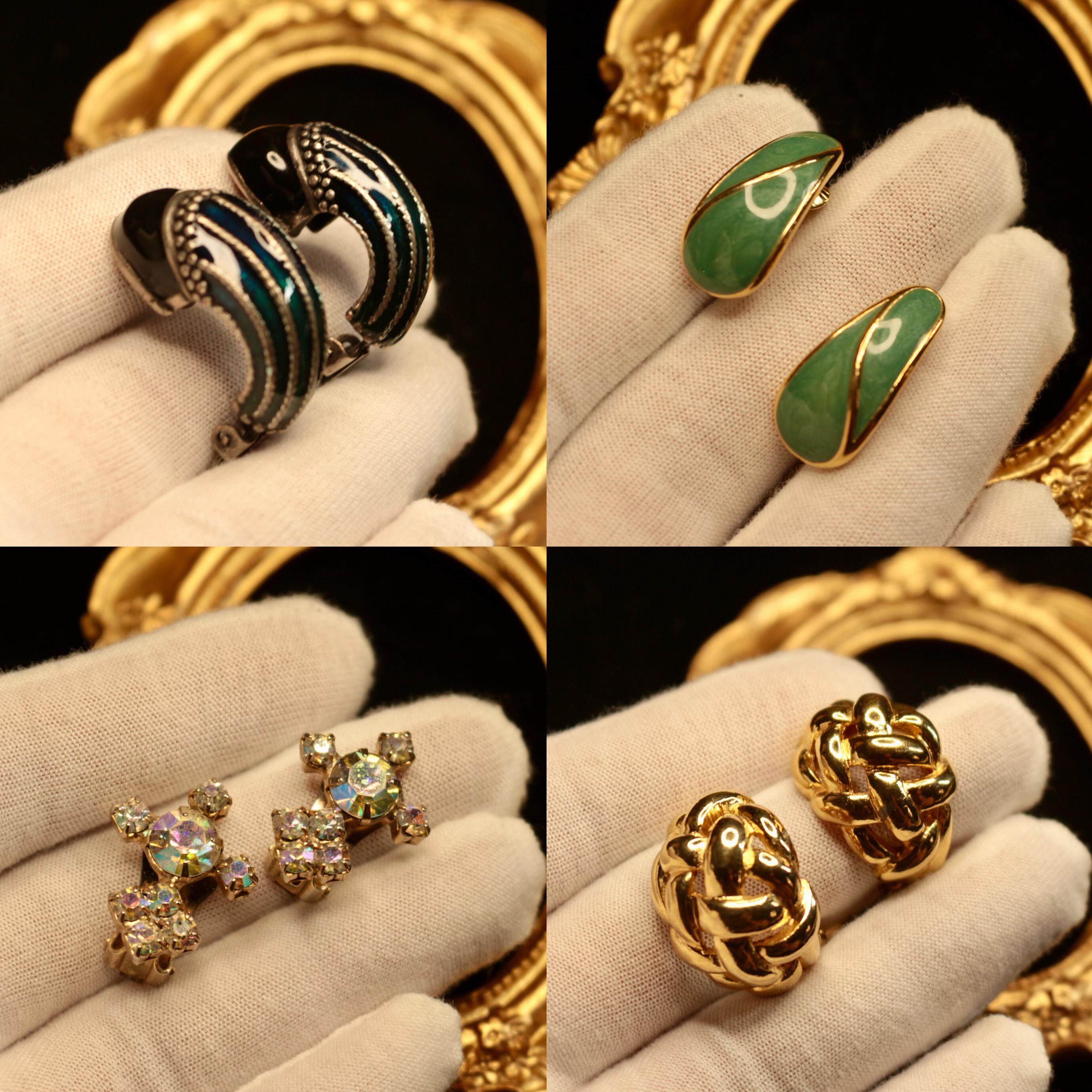 INS风金属宽边麻花耳夹