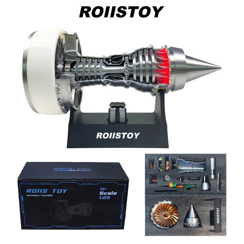 3d打印航空飞机发动机仿真模型可发动玩具涡轮引擎模型发光拼装