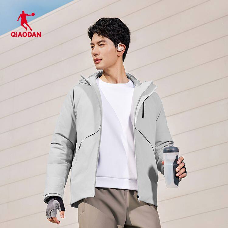 乔丹羽绒外套男款2025年冬季防水防静电轻保暖风衣时尚百搭羽绒服