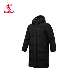 乔丹长款羽绒服男士鸭绒过膝冬季新款防风防泼水保暖户外休闲外套