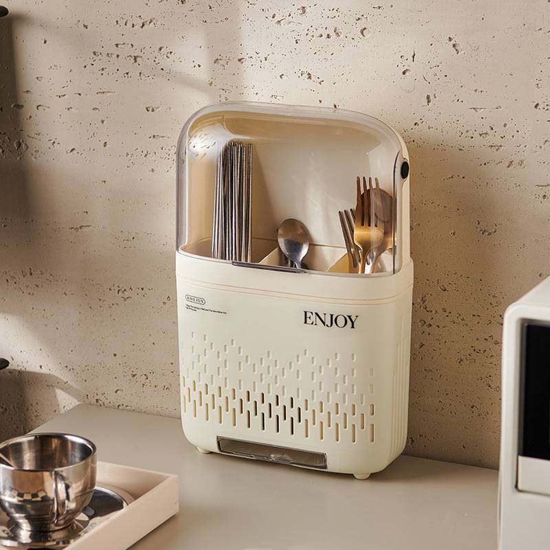 奶油风筷子篓置物架筷子收纳盒筷子厨房筒放沥水多功能勺子家用笼,餐饮具,筷子盒,淘宝优惠券,粉丝福利购,淘宝优惠卷