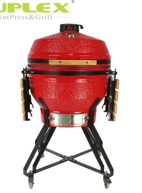 26寸喷釉陶瓷烧烤炉工厂现货Kamado汉堡披萨烤鸡炉keramische