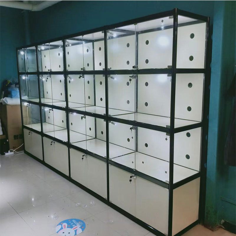 宠物展示柜宠物别墅猫笼柜宠物店猫窝猫舍立体柜玻璃展柜猫狗展示