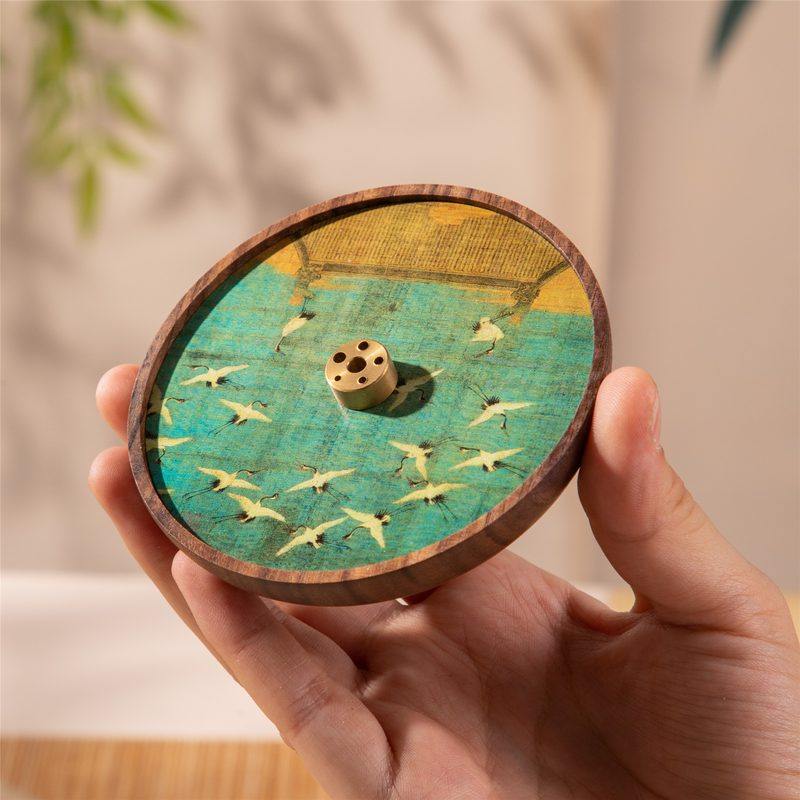 新中式家用香插香批发书房铜家用木质千里座江山托香多孔香炉室内,家居饰品,香托/香盘/香座/香插,淘宝优惠券,粉丝福利购,淘宝优惠卷