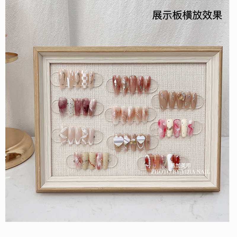 欧式复古木纹相框磁铁吸附原木甲作品板收纳小号展示展板穿戴美甲,收纳整理,磁吸收纳板,淘宝优惠券,粉丝福利购,淘宝优惠卷