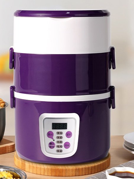 迈凯菲电热饭盒304内胆电热饭盒蒸煮饭盒蒸饭煲汤迷你电饭煲2L