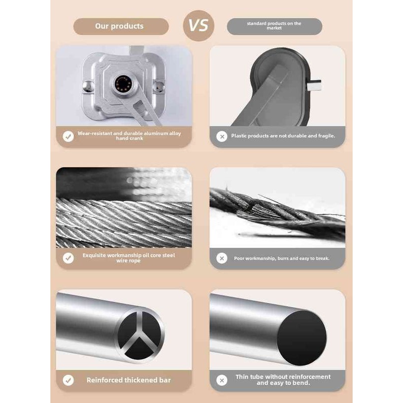小阳台可调晾衣架单杆双杆小公寓晾衣架顶装式室内手动手摇晾衣架