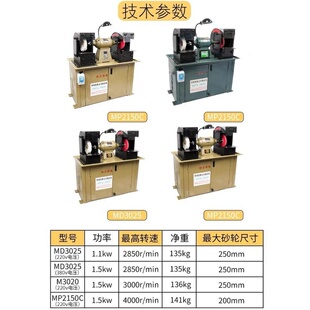 林立除尘抛光砂轮机吸尘除锈布轮打磨机双头螺纹三相三相现货
