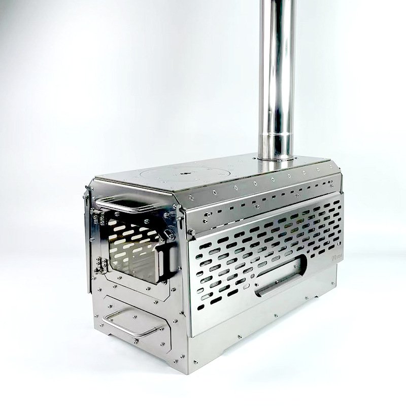 蝴蝶柴火炉户外不锈钢柴火炉 露营帐篷取暖炉帐内炉烧烤炉烤箱