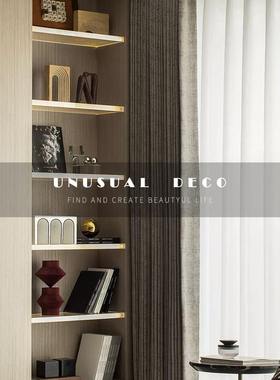 UNUSUAL DECO北欧轻奢现代样板间售楼处书房电视柜黄洞石拱门摆件