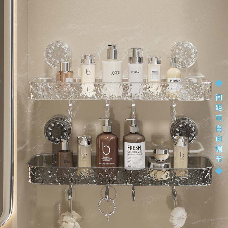 免打孔透明亚克力浴室置物架双层收纳架卫生间储物架