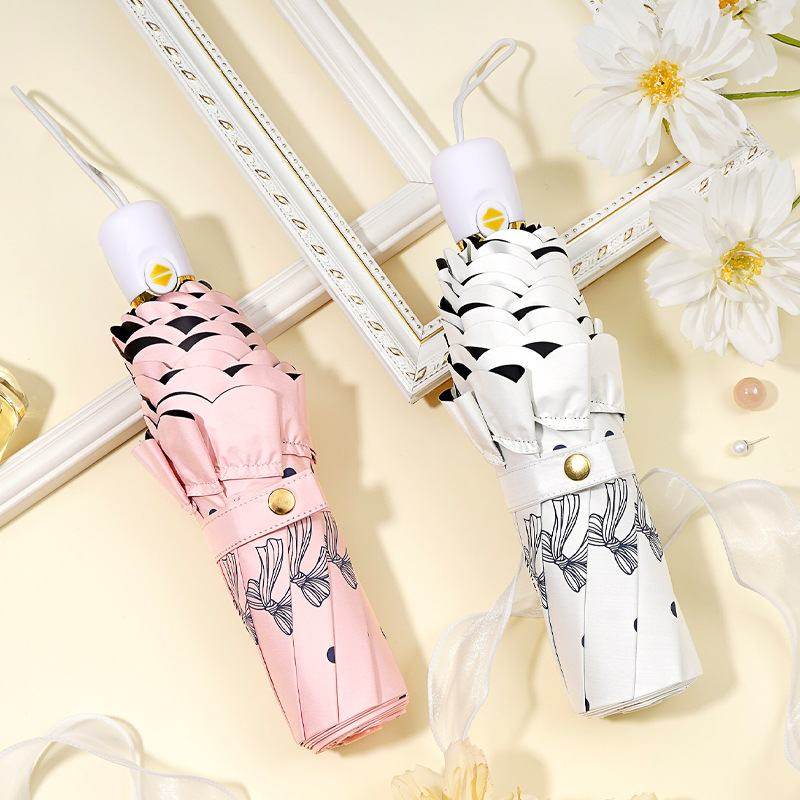 太阳伞防晒防紫外线全自动一键收雨伞刺绣晴遮阳伞折叠雨两用女开