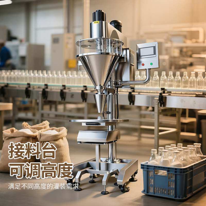 小型螺杆粉剂灌装机半自动桌面医药瓶子辣椒面调味粉粉末下料机