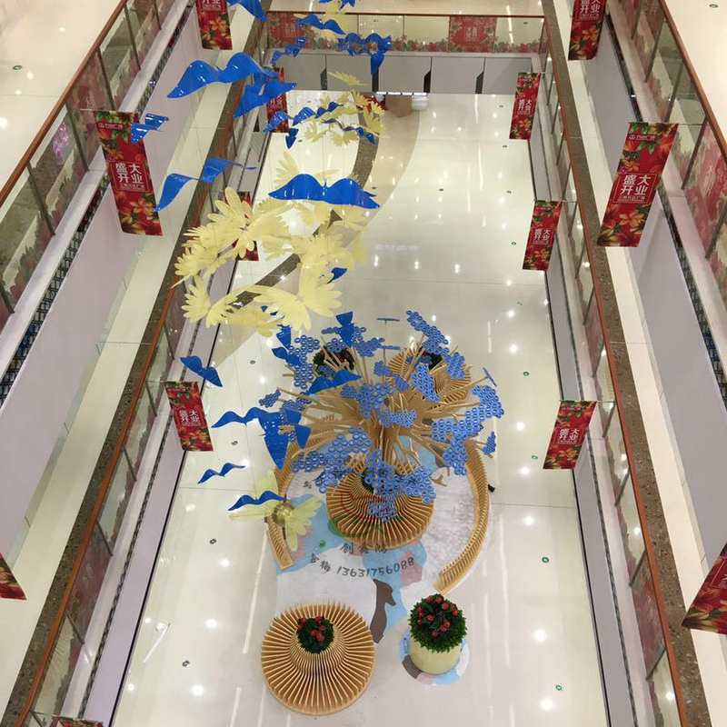 直销玻璃钢美陈装饰雕塑生产厂家商业道具DP点中式风格