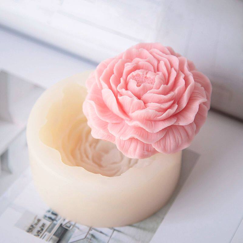韩式牡丹花手工皂石膏diy食品级香薰蜡烛制作烘焙滴胶硅胶模具