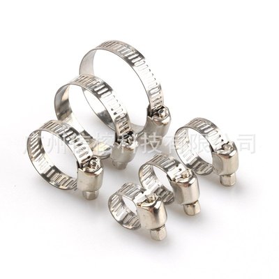 跨境货源60PCS盒装美式喉不锈钢卡抱箍管卡箍管管夹箍燃煤箍